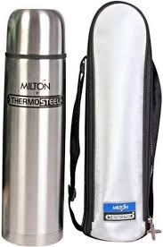 Thermosteel Flask with Plain Lid, 1 Litre,Stainless Steel