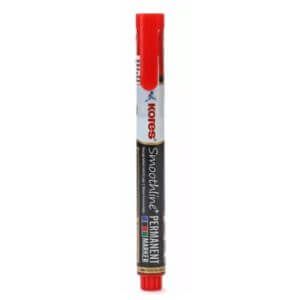 Koress Permanent  Smoothline Marker Pen,Red