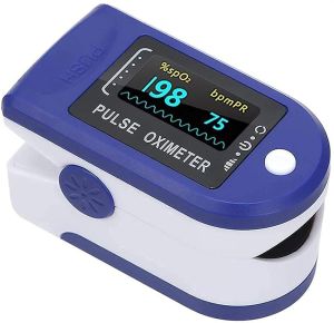 Fingertip pulse oximeter finger blood oxygen saturation monitor