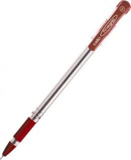 Cello-Fine-Grip-Ball Pens 0.5mm,Red