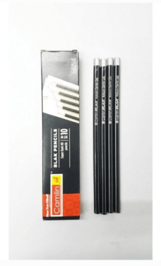 Camlin Black Pencil HB Pack of 10 Pcs. Black