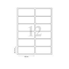 White 12,Sticker Labels(Pack of 100sheet ) White