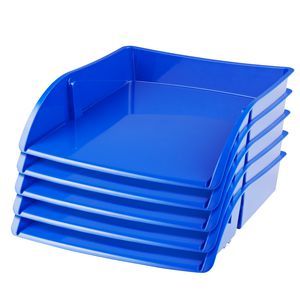 Prime Office Tray Set of 4 Pcs. Blue/Gray 