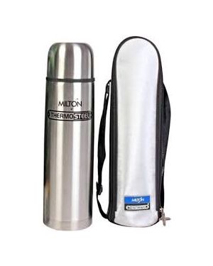 Thermosteel Flask with Plain Lid, 1 Litre,Stainless Steel