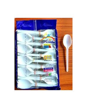 Plastic Spoon (Pack of 100 Pcs.)