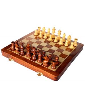 Chess Board Wooden Foldeing With Coins S-12654