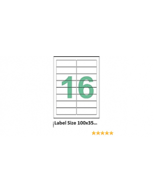 White 16, Sticker Labels(Pack of 100sheet ) White